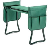 Garden Kneeler 2-In-1 Folding Gardening Padded Seat And Kneeling Stool Tool Bag