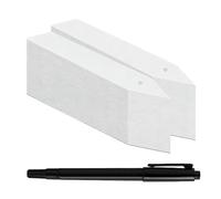 Garden Labels - Waterproof 4 Inch Reusable Plant Tag Stakes, 100 Piece Durable Writing Markers, Fade Resistant Outdoor Use Design, Lightweight Flexible Build, Easy Insert Soil Friendly