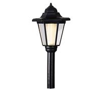 Garden Lamp Post - Outdoor Solar Post Light - Solar Powered Black Garden Lantern Lamp Post Light Lawn Post Lamp Patio Pathway Walkway (Yellow)