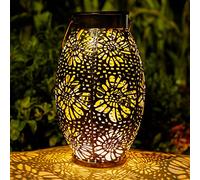 Garden Lanterns - OxyLED Large Garden Lanterns 1500 mAh Solar Lanterns for The Garden Ornaments Solar Lantern IP44 Waterproof Auto ON Off Solar Lights for Fence Tree Patio Backyard Pathway Tree Bronze