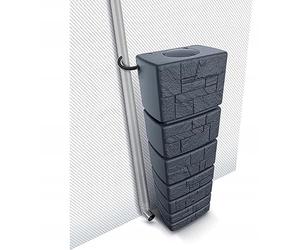 Garden Large Wall Plastic Water Butt Set Inc Connection kit 350L & 500Litres Stone Wall (350L, Anthracite)