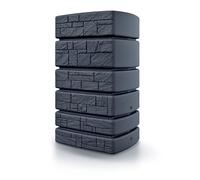 Garden Large Wall Plastic Water Butt Set Inc Connection kit 350L & 500Litres Stone Wall (500L, Anthracite)