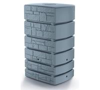 Garden Large Wall Plastic Water Butt Set Inc Connection kit 350L & 500Litres Stone Wall (500L, Light grey)