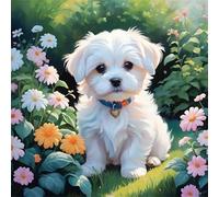 Garden Lawn Dog 200 Piece Jigsaw Puzzles for Adults, Colourful, Fun, Challenging and Brainteasing Adults jigsaw puzzles 200 Pieces, Beautiful Decoration Puzzle