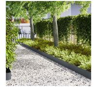 Garden Lawn Edging Anthracite Cold Rolled Steel 100x20cm 20pcs Outdoor HeavyDuty