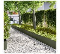 Garden Lawn Edging Olive Green 100x30cm Cold Rolled Steel 20pcs Minimal Borders