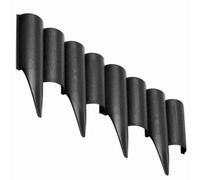 Garden Lawn Palisade Edging Border, Black Plastic Wood Texture, 2.5M