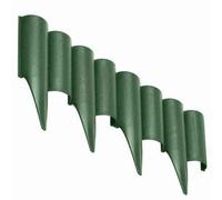 Garden Lawn Palisade Edging Border, Green Plastic Wood Texture, 2.5M