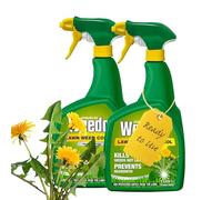Garden Lawn Weed Killer Bundle - Pack of 2 x1L Ready to Use Lawn Weed Killer Weed Control with Topline Card. Strong Weedkiller for Dandelions, Daisies and more