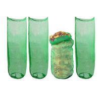 Garden Leaf Bag - 4 Pieces Large Lawn Leaf Rubbish Bags, Garbage Collector Garden Cleaning Tool with Drawstring for Driveway, Path, Park, Balcony, Grass