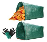 Garden Leaf Bag - Portable Waste Bag, Foldable Holder, Waterproof Lawn Container, Multifunctional Garbage Basket for Collecting Grass Flowers Roots
