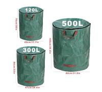 Garden Leafing Bags 1pc 32/80/132 Garden Waste Bag Extra Large Leaf Collector Bag Reusable Yard Garbage Storage Bag Leaves Carrier With Cover(300L)