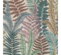 Garden Leaves Multicoloured Wallpaper - Modern Contemporary Naturistic Tropical - Textured Paste The Wall Vinyl