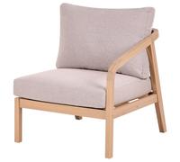 Garden Left-Hand 1-Seat Section RIVELLO Acacia Wood Light Brown