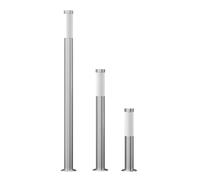 Garden Light Post Set 3 pcs Stainless Steel Outdoor Lighting Fixture vidaXL