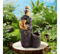 Garden Lighted Sculpture, Solar Powered Squirrel LED Light Garden Ornament Animal Lamp Outdoor Patio Decor