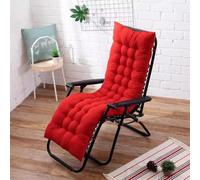 Garden Loun Cush, Thick Chair Back Pads, table Bench Seat Cushs for Patio, Balcony, Beach, Yard, with Non-Slip Str, Red, 125 x 53 x 8 cm