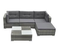 Garden Lounge Set 14 Pieces Poly Rattan Outdoor Sofa Seat Table Set
