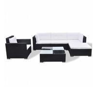 Garden Lounge Set 17 Pieces Poly Rattan Outdoor Sofa Seat Multi Colours vidaXL