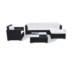 Garden Lounge Set 17 Pieces Poly Rattan Outdoor Sofa Seat Multi Colours vidaXL