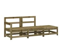 Garden Lounge Set 3 Piece Outdoor Sectional Sofa Impregnated Wood Pine vidaXL