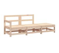 Garden Lounge Set 3 Piece Outdoor Sofa Sectional Solid Wood Pine vidaXL
