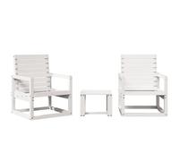 Garden Lounge Set 3 Piece Outdoor Table and Chairs Solid Wood Pine vidaXL