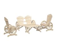 Garden Lounge Set 4 Piece Outdoor Table and Chairs Set Solid Wood Fir vidaXL