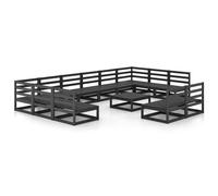 Garden Lounge Set Outdoor Furniture Set Sofa Set 13 Piece Wood Pine vidaXL