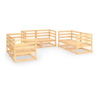 Garden Lounge Set Outdoor Furniture Set Sofa Set 6 Piece Wood Pine vidaXL