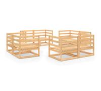 Garden Lounge Set Outdoor Furniture Set Sofa Set 8 Piece Wood Pine vidaXL