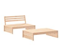 Garden Lounge Set Outdoor Modular Sofa Set 2 Piece Solid Wood Pine vidaXL