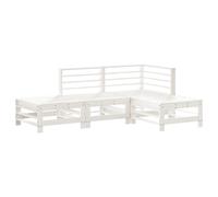 Garden Lounge Set Outdoor Modular Sofa Set 4 Piece Solid Wood Pine vidaXL