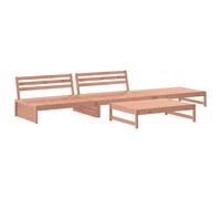 Garden Lounge Set Outdoor Modular Sofa Set 4 Piece Solid Wood Pine vidaXL