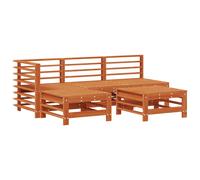 Garden Lounge Set Outdoor Modular Sofa Set 5 Piece Solid Wood Pine vidaXL