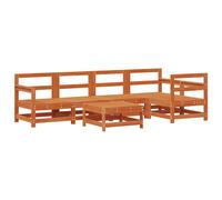 Garden Lounge Set Outdoor Modular Sofa Set 6 Piece Solid Wood Pine vidaXL