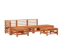 Garden Lounge Set Outdoor Modular Sofa Set 6 Piece Solid Wood Pine vidaXL