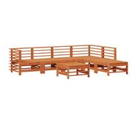 Garden Lounge Set Outdoor Modular Sofa Set 7 Piece Solid Wood Pine vidaXL