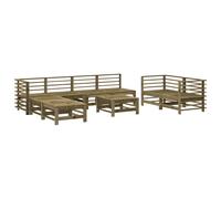 vidaXL Garden Lounge Set Outdoor Modular Sofa 9 Piece Impregnated Wood Pine