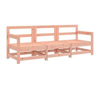 Garden Lounge Set Outdoor Sectional Sofa 3 Piece Solid Wood Douglas vidaXL