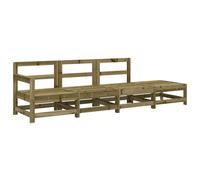 Garden Lounge Set Outdoor Sectional Sofa 4 Piece Impregnated Wood Pine vidaXL