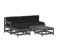 Garden Lounge Set Outdoor Sofa Set 5 Piece with Cushions Solid Wood vidaXL