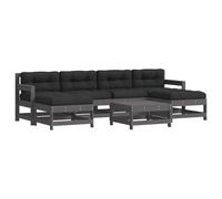 Garden Lounge Set Outdoor Sofa Set 7 Piece with Cushions Solid Wood vidaXL