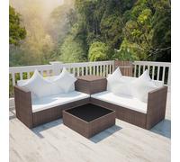 Garden Lounge Set with Cushions 4 Piece Table and Sofa Multi Colours vidaXL