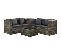 Garden Lounge Set with Cushions 4 Piece Table and Sofa Multi Colours vidaXL