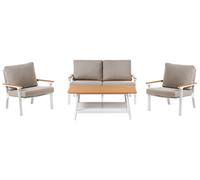 Beliani Garden Lounge Set With Table 4 Seater Orero Taupe