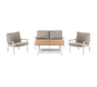 Garden Lounge Set with Table 4 Seater ORERO Taupe