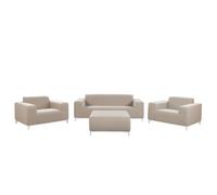 Beliani Garden Lounge Set With Table 5 Seater Rovigo Beige