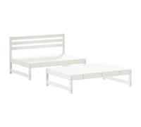 (white pine) vidaXL Garden Lounge Set Wooden Bench Outdoor Bench 2 Piece Solid Wood Pine