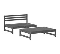Garden Lounge Set Wooden Bench Outdoor Bench 2 Piece Solid Wood Pine vidaXL